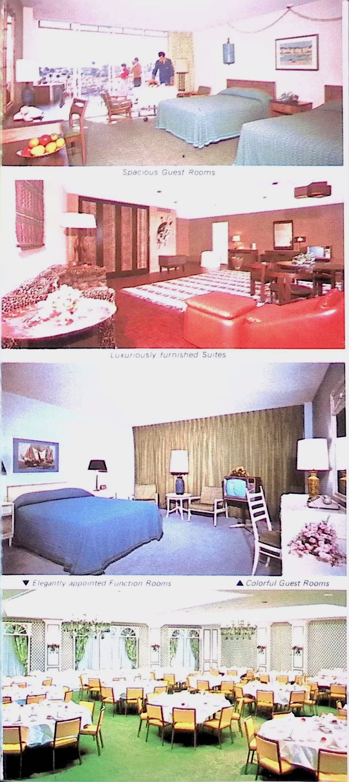 1950s Manger Motor Inn Brochure Wilmington DE Pool Map Motel TV
