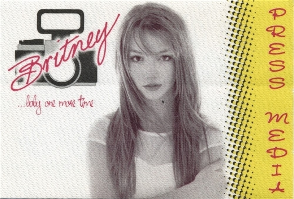 Britney Spears 1999 Baby One More Time concert tour Backstage Pass