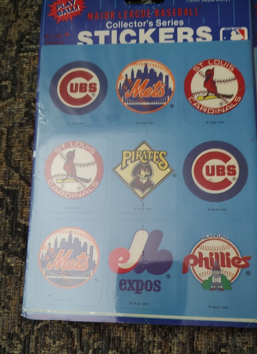 Gibson Greetings MLB TEAM Stickers Sheet American & National League – 4