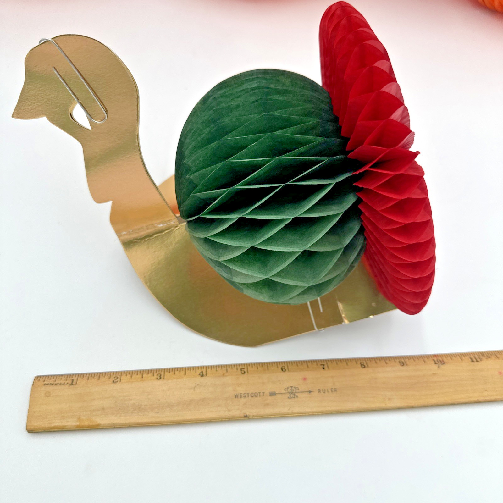 Vintage Set of 9 Fall Thanksgiving Honeycomb Centerpiece Decorations