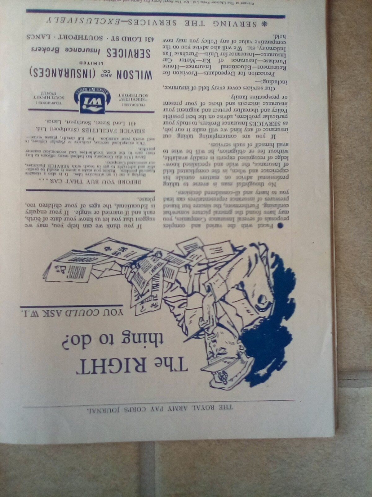 The Royal Army Pay Corps Journal Army Magazine. Spring 1965 .Vol XIV.
