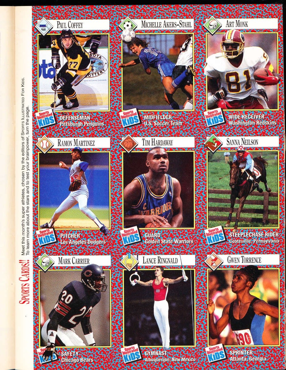 Oct 1991 Barry Sanders Lions sports Illustrated for Kids nm with cards bxsik