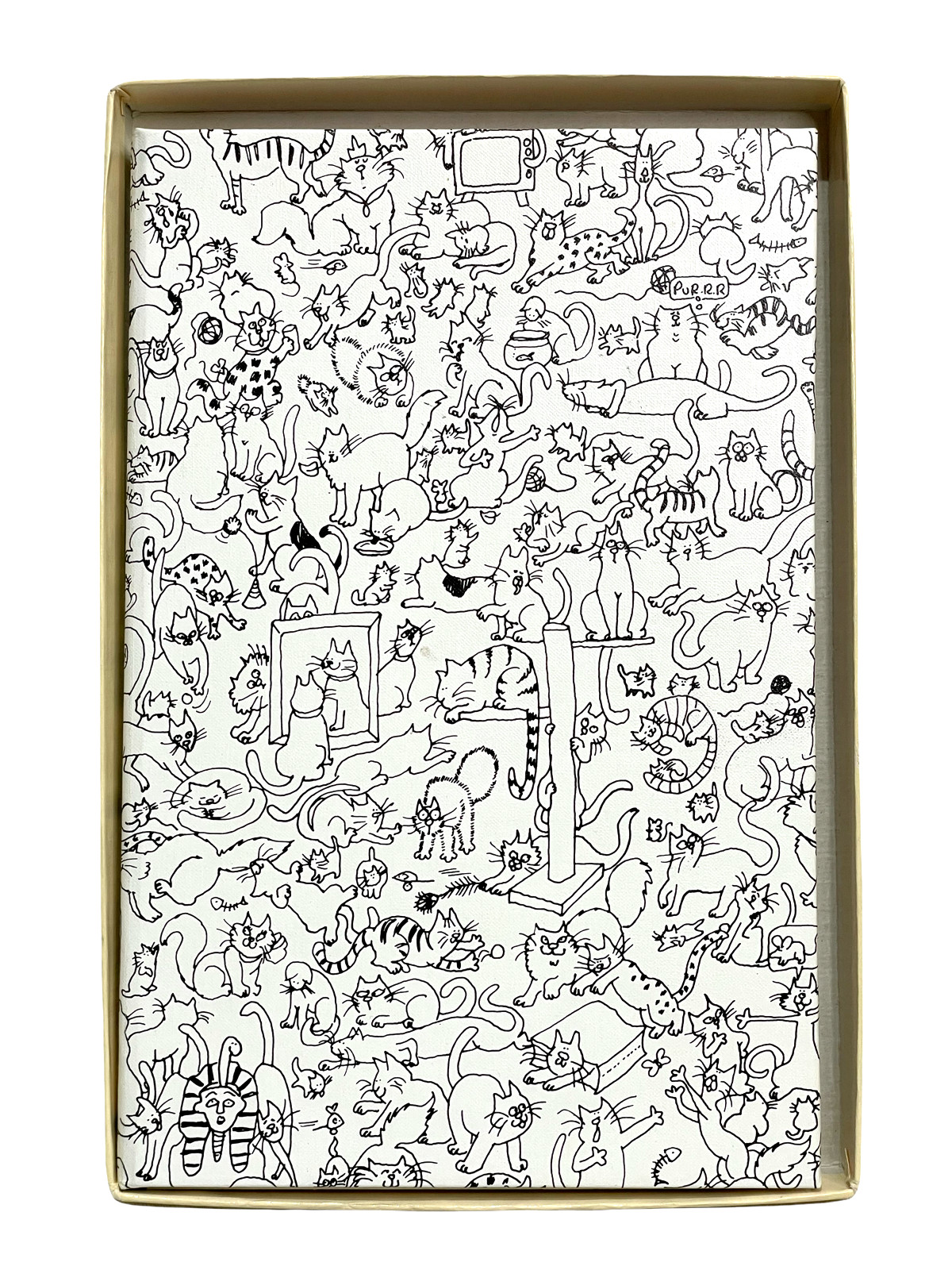 Vintage 1982 Hallmark “CATS” Design Hardcover Lined Note Pad Refillable