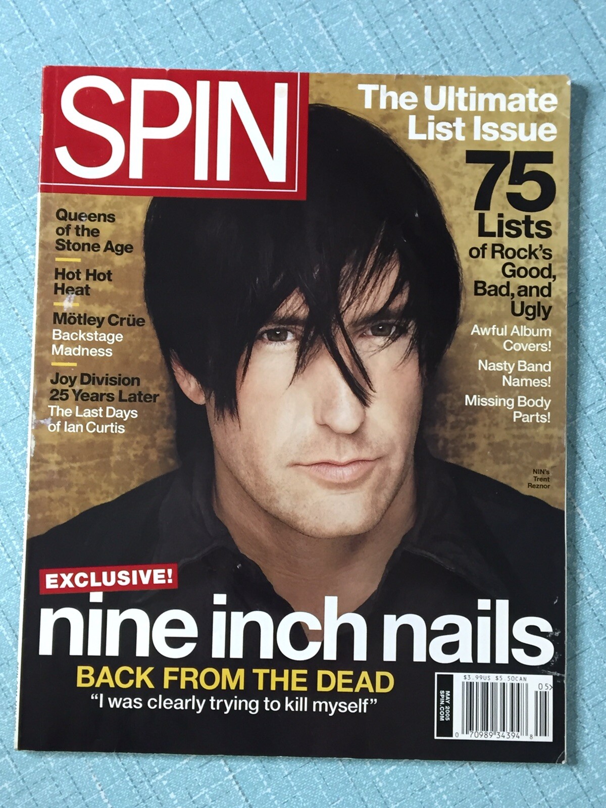 SPIN Nine Inch Nails Trent Reznor Motley Crue Joy Division Hot Hot Heat + 5 2005
