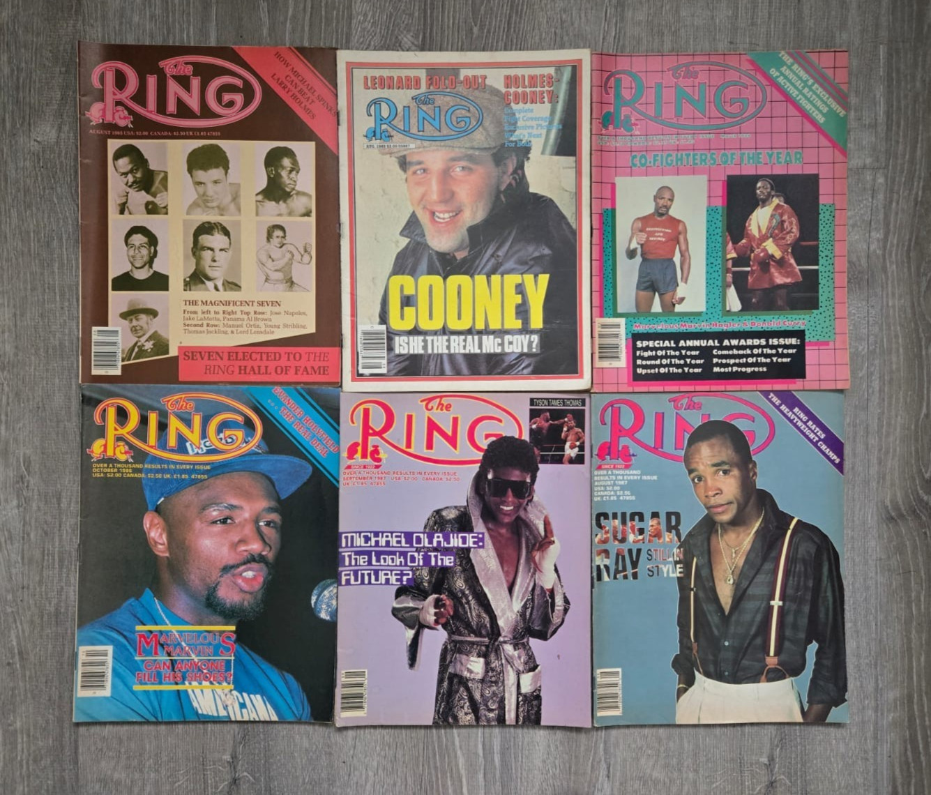 1980s THE RING Boxing Magazine Lot – Vintage Champion & International Boxing