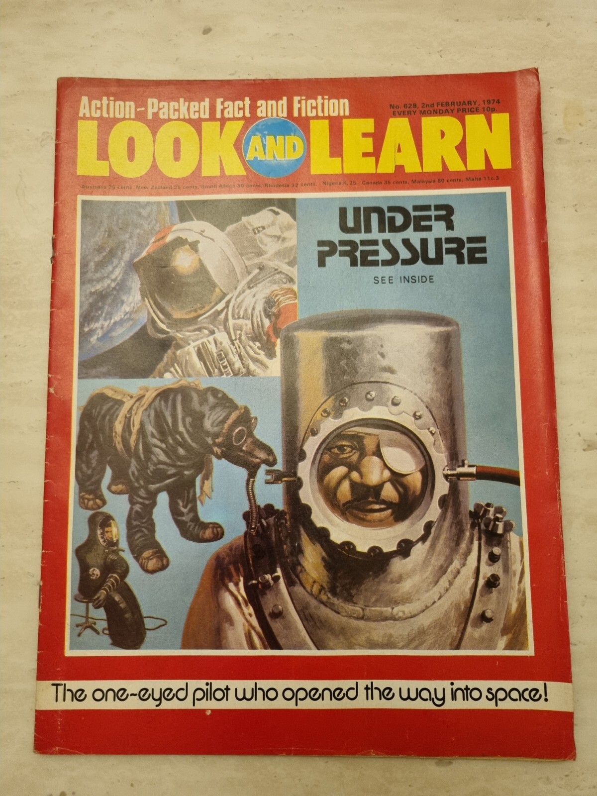 Look and Learn Magazine No. 629, 2nd February 1974 – The None eyed Pilot who