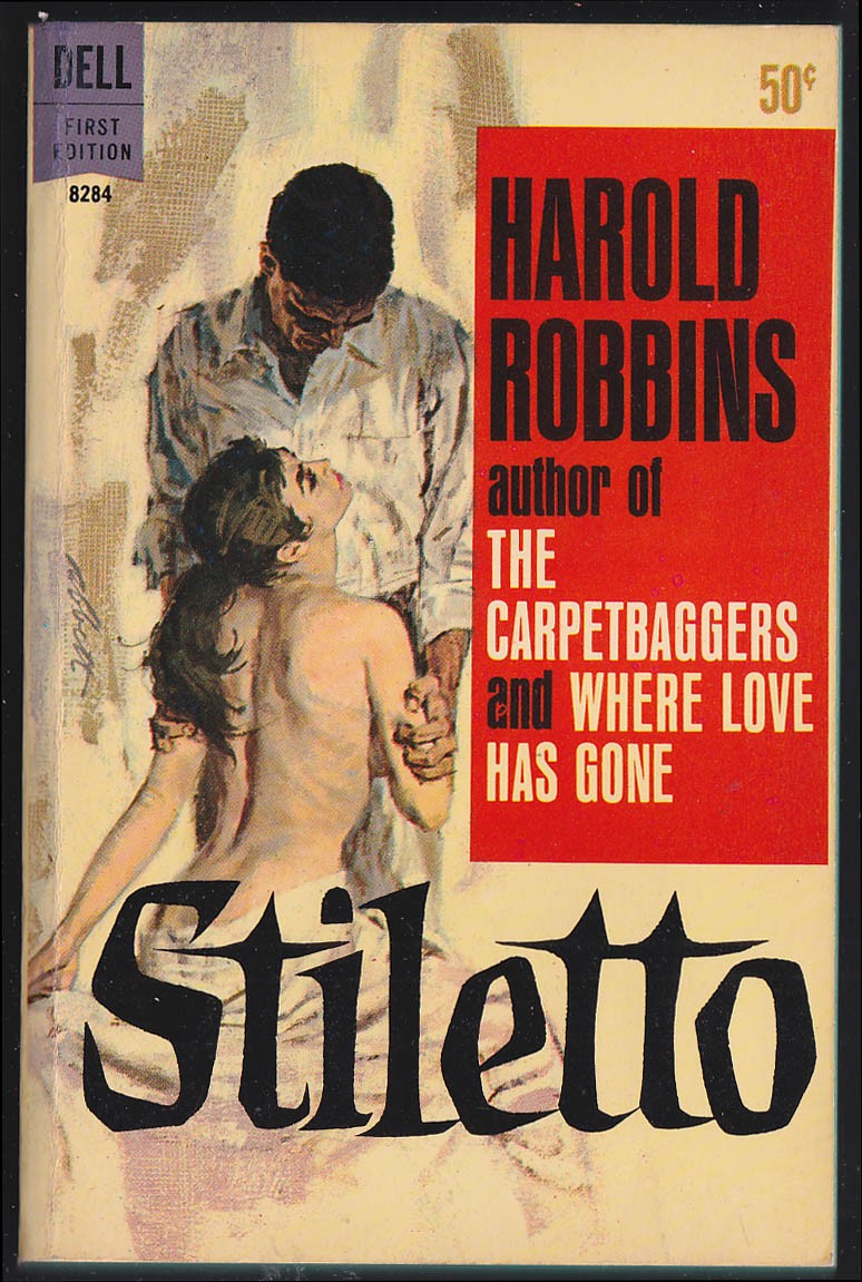 Harold RobbinsL Stiletto: Dell 1st Edition #8284: GGA nude from behind