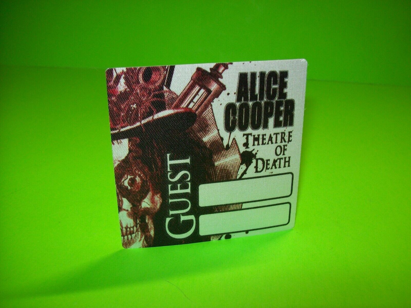 Alice Cooper Back Stage Guest Pass Original Theatre Of Death Halloween Hard Rock