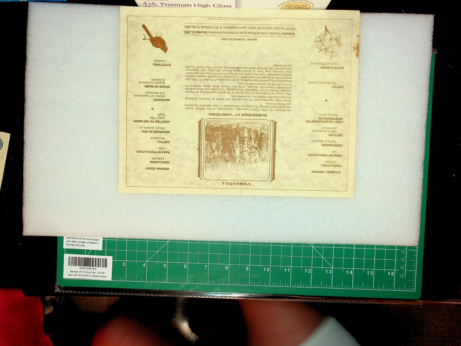 2-1926 U.S. Commemorative Dollar Certificate Coin/American Revolution Bicentenni