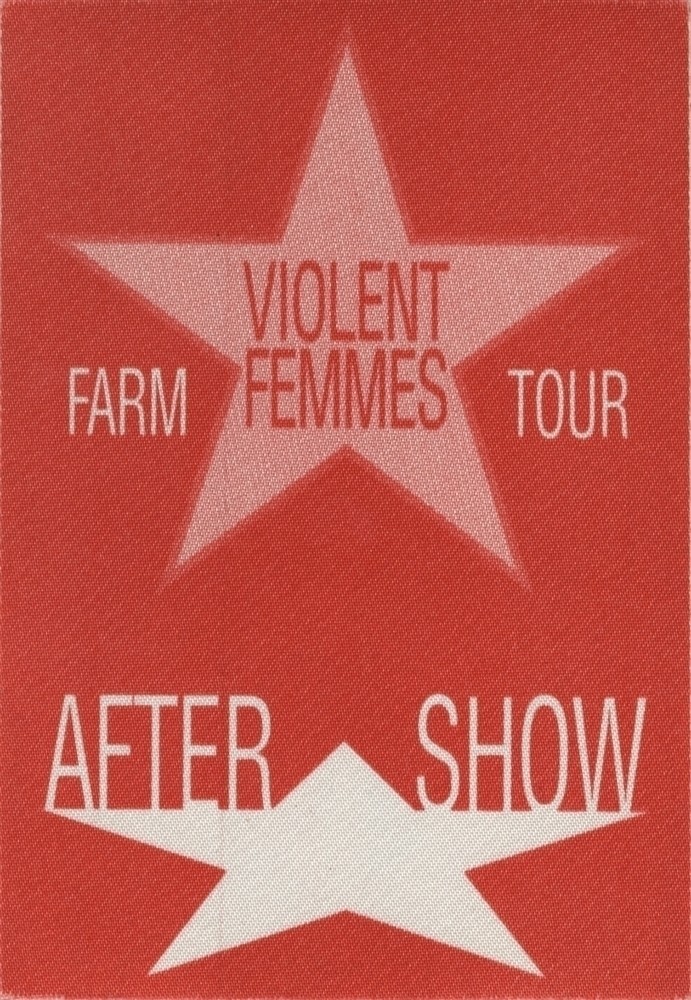 Violent Femmes 1995 Rock!!!!! concert tour After Show Backstage Pass