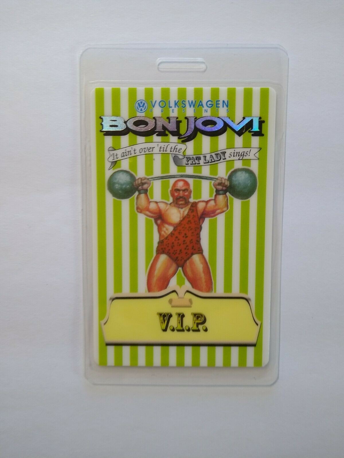 Bon Jovi Backstage Pass Original 1993 It Ain’t Over Til The Fat Lady Sings Tour