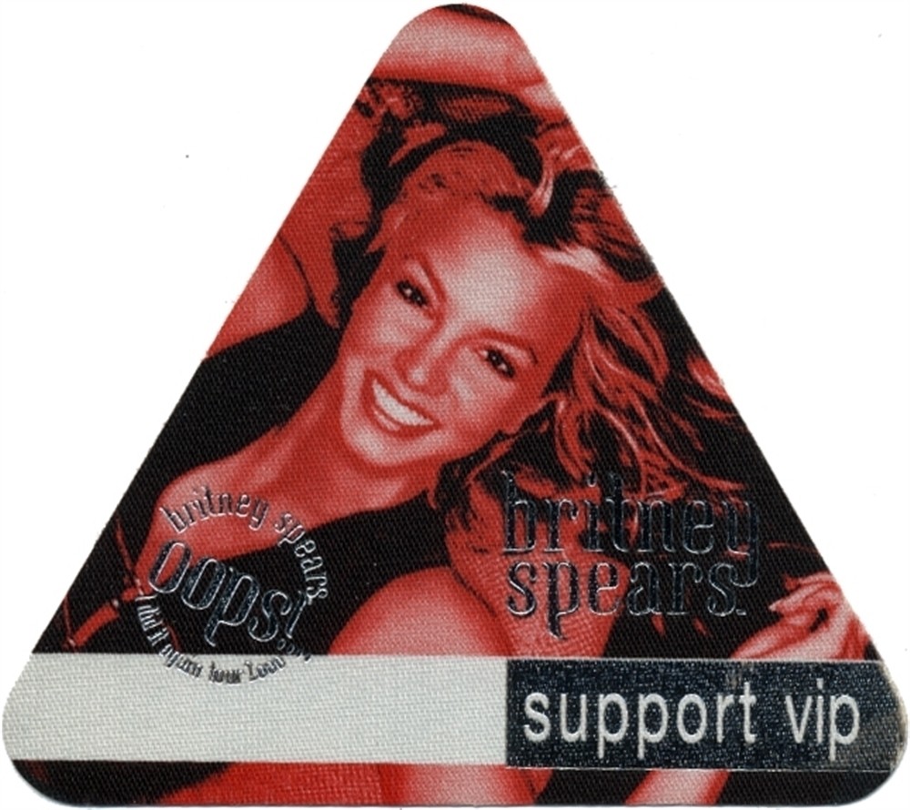 Britney Spears 2000 Oops!… I Did It Again concert tour VIP Backstage Pass