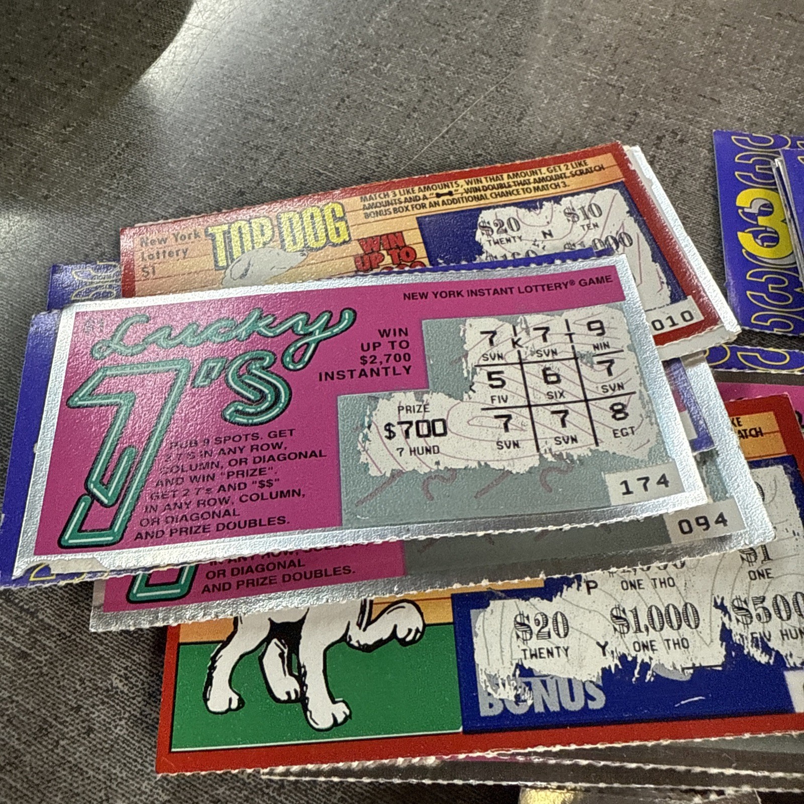 Lot Of 100+ NY Lottery Instant Scratch Off Tickets Vintage Win For Life