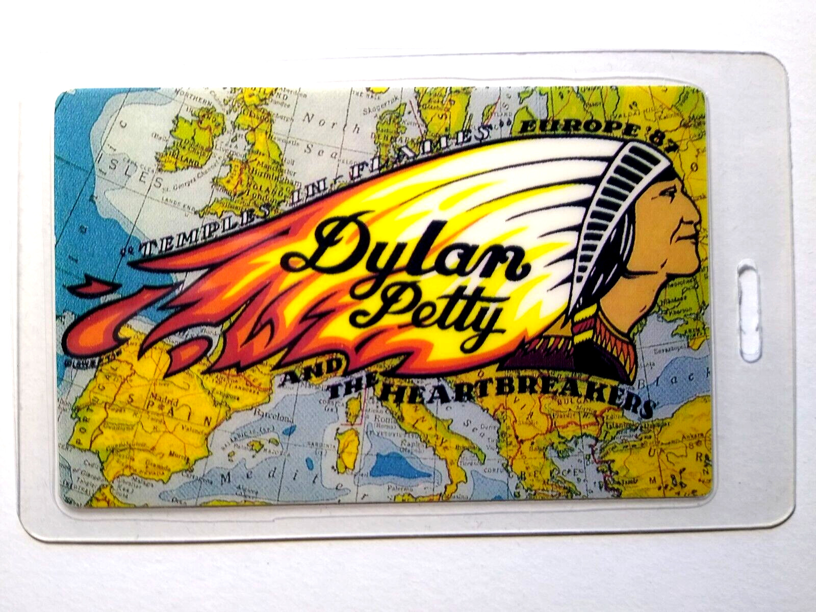 Bob Dylan Tom Petty 1987 Temples in Flames Tour Backstage Pass Rock Folk Music