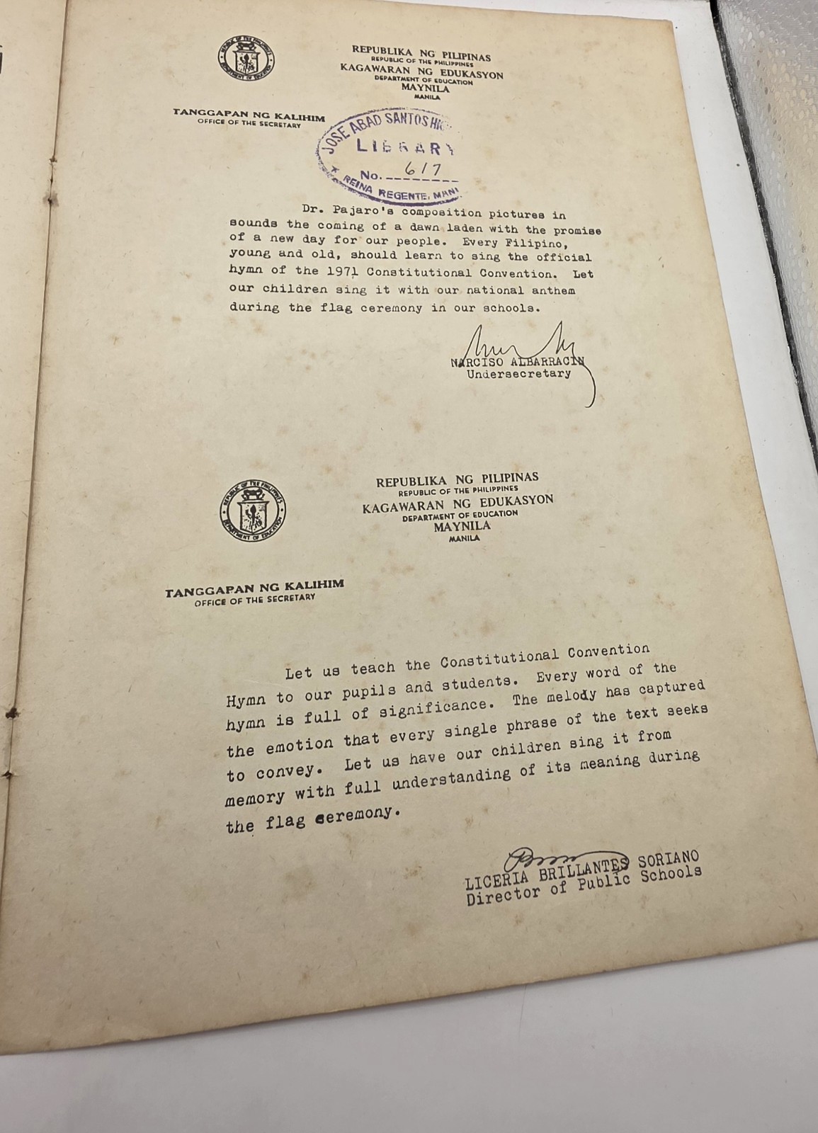 1971 Philippines Constitutional Convention Inaugural Hymn”The Dawn Of A New Day”