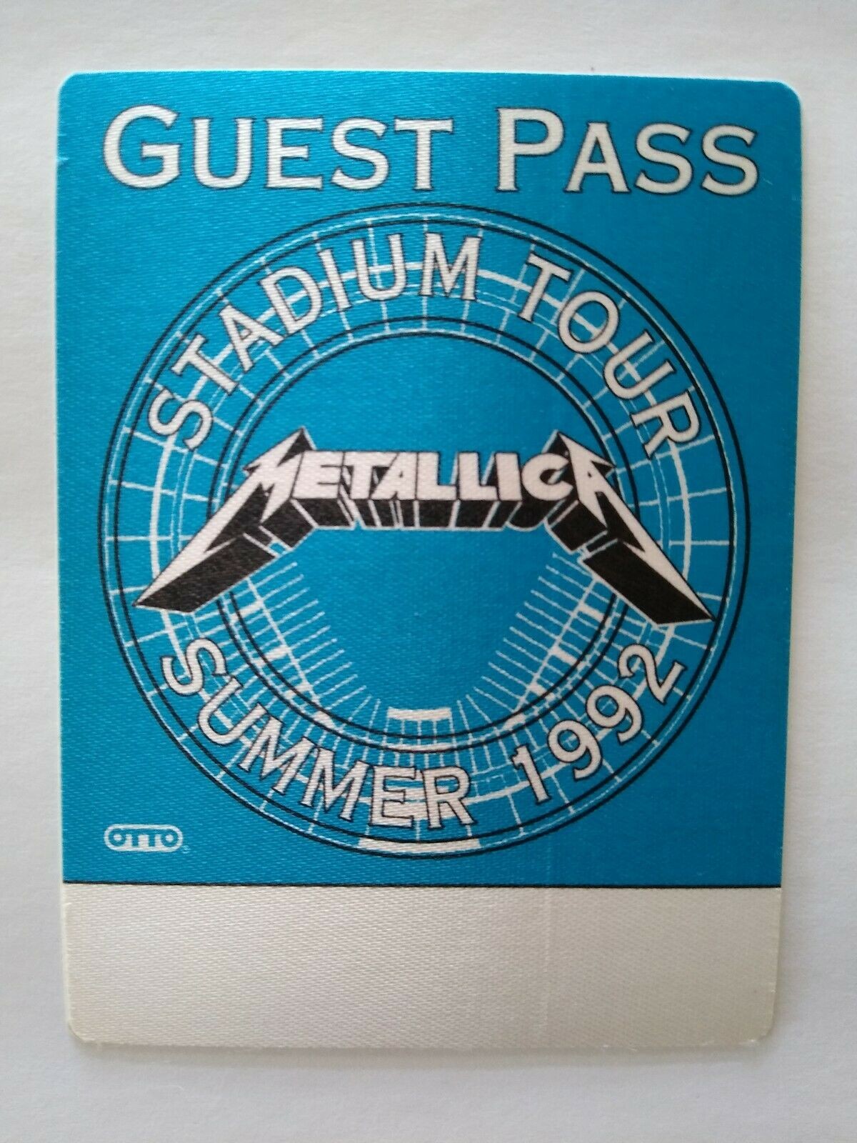 Metallica Backstage Pass Original 1992 Hard Rock Heavy Metal Music Tour Blue