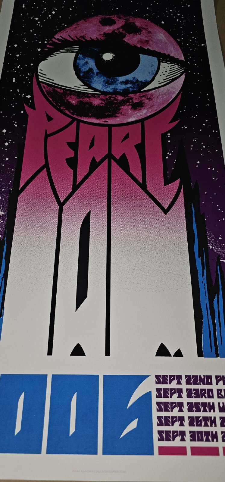 Pearl Jam Official 2006 Europe Tour Brad Klausen Poster Screen Print Vedder