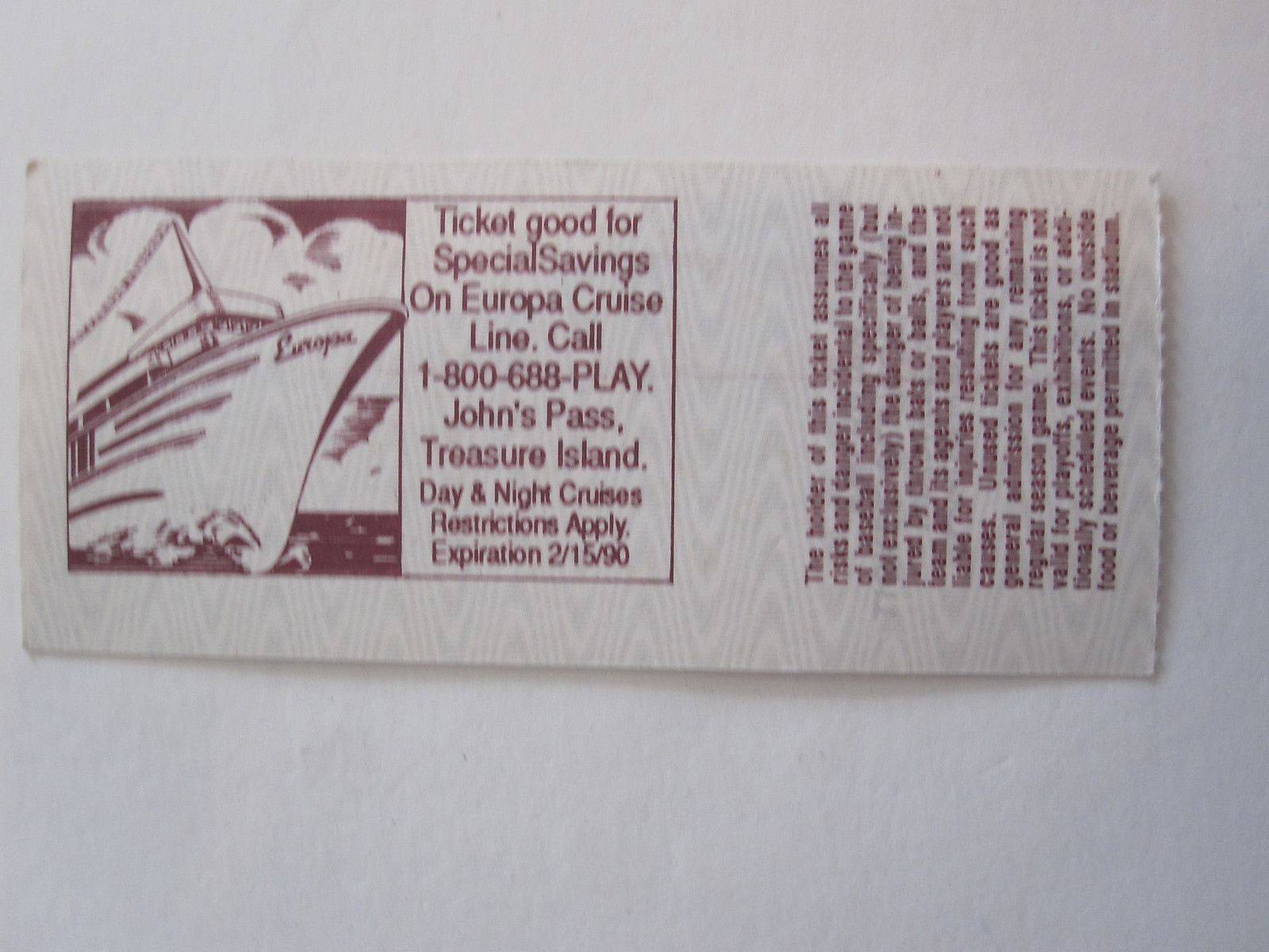 ST PETERSBURG PELICANS vs BRADENTON EXPLORERS 1989 TICKET STUB SENIOR BASEBALL