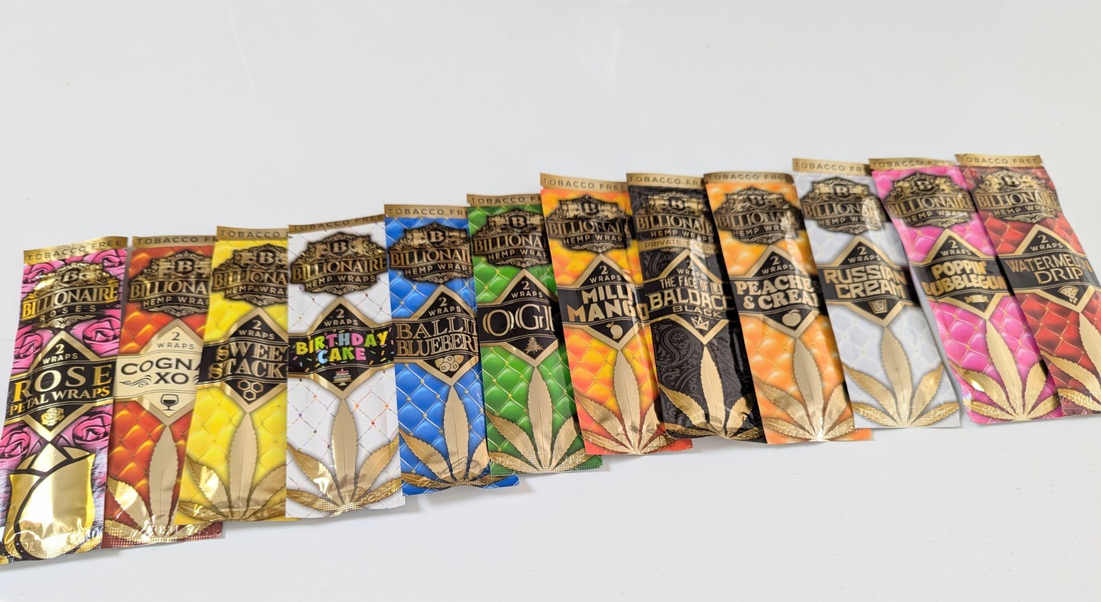 Billionaire Wraps Variety Pack–12 Packs 2pcs/pack (24 Wraps)