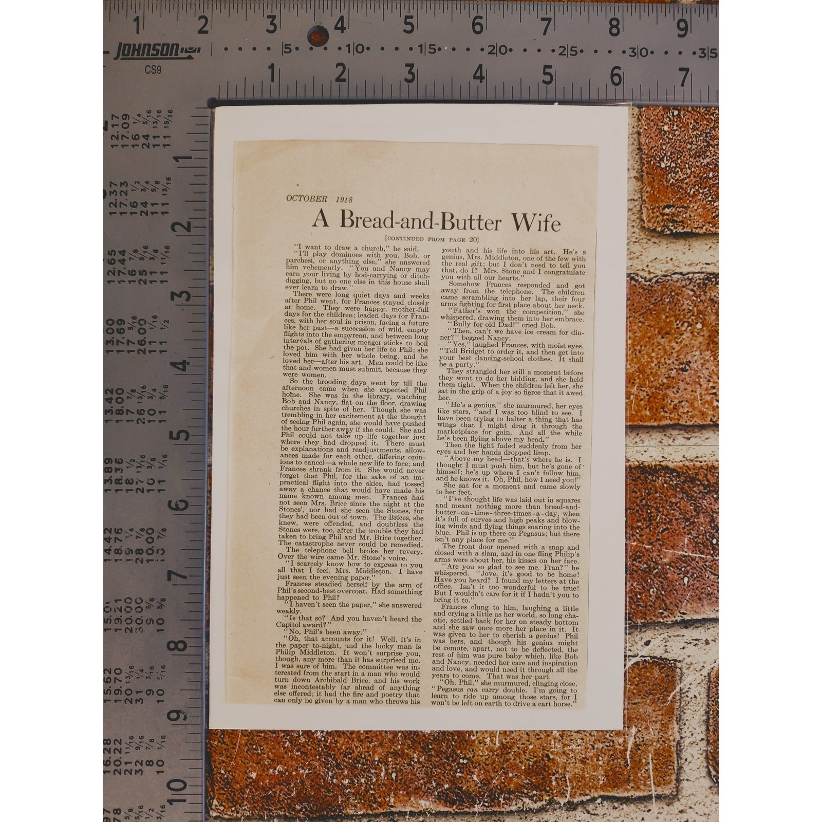 1918 A Bread-and-Butter Wife Original Vtg PRINT ARTICLE by Helen Ward Banks
