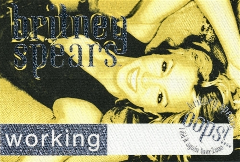 Britney Spears 2000 Oops!… I Did It Again concert tour Backstage Pass
