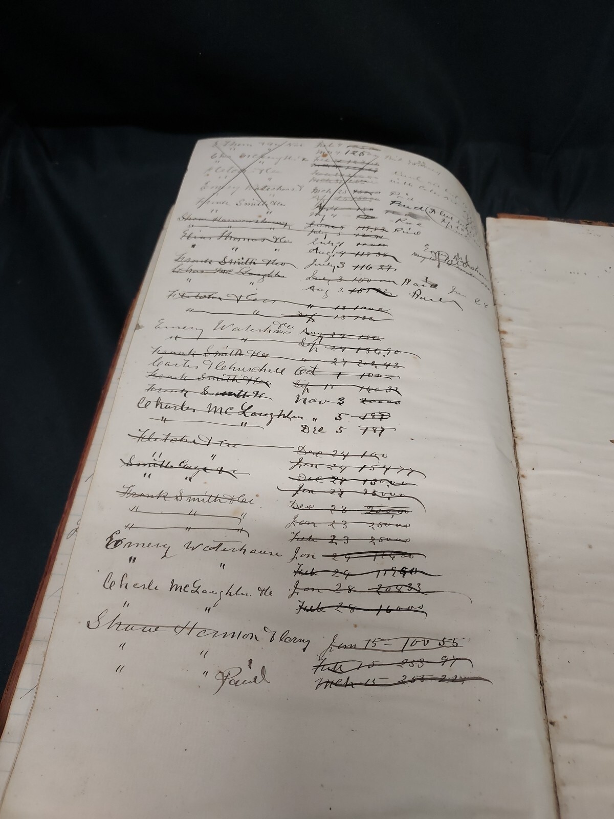 1881 Guildhall VT or Lancaster NH General Store Ledger FULL of Local Names RARE