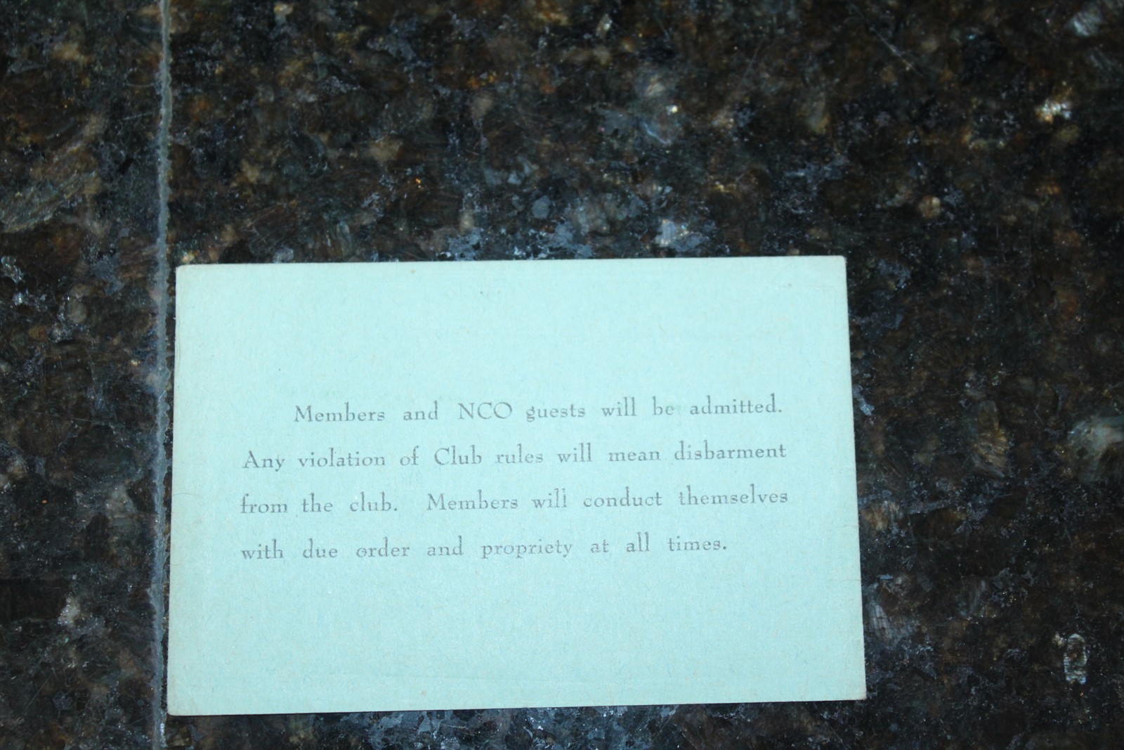 Vintage Ca. 1945 U.S. Army Non-Commissioned Officers Club No. 1 Oahu Bellows