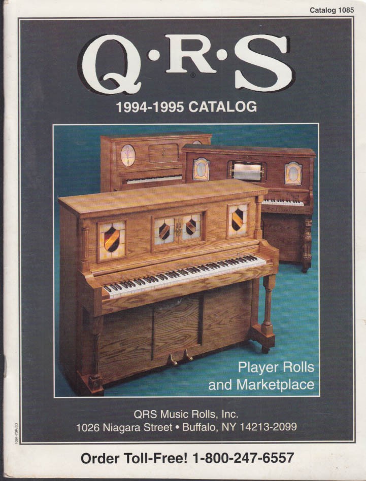 QRS Music Player Piano Rolls Catalog 1994-1995 pianos music boxes &c