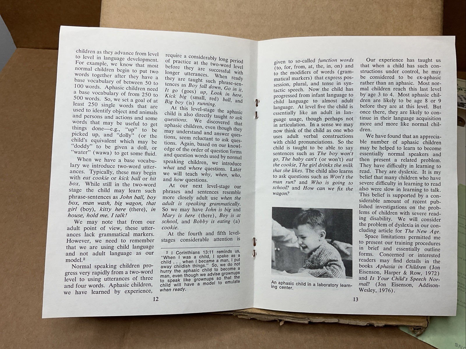 1978 Scottish Rite Programs For Aphasic & Dyslexic Children Booklet B68