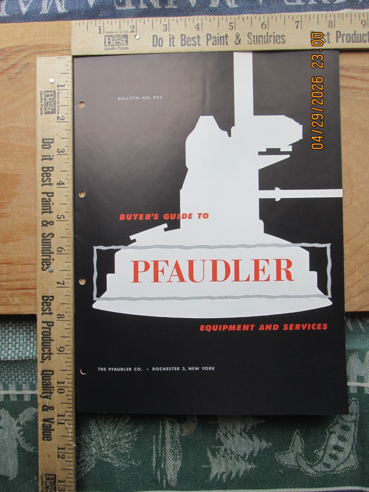 Buyers Guide to PFAUDLER equipment and services brochure 1953