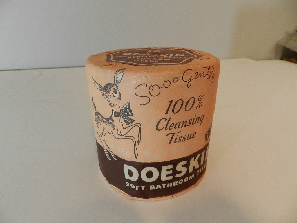 VINTAGE 1950’s DOESKIN TOILET PAPER- NEW OLD STOCK- FAWN IMAGE- VINTAGE HOME