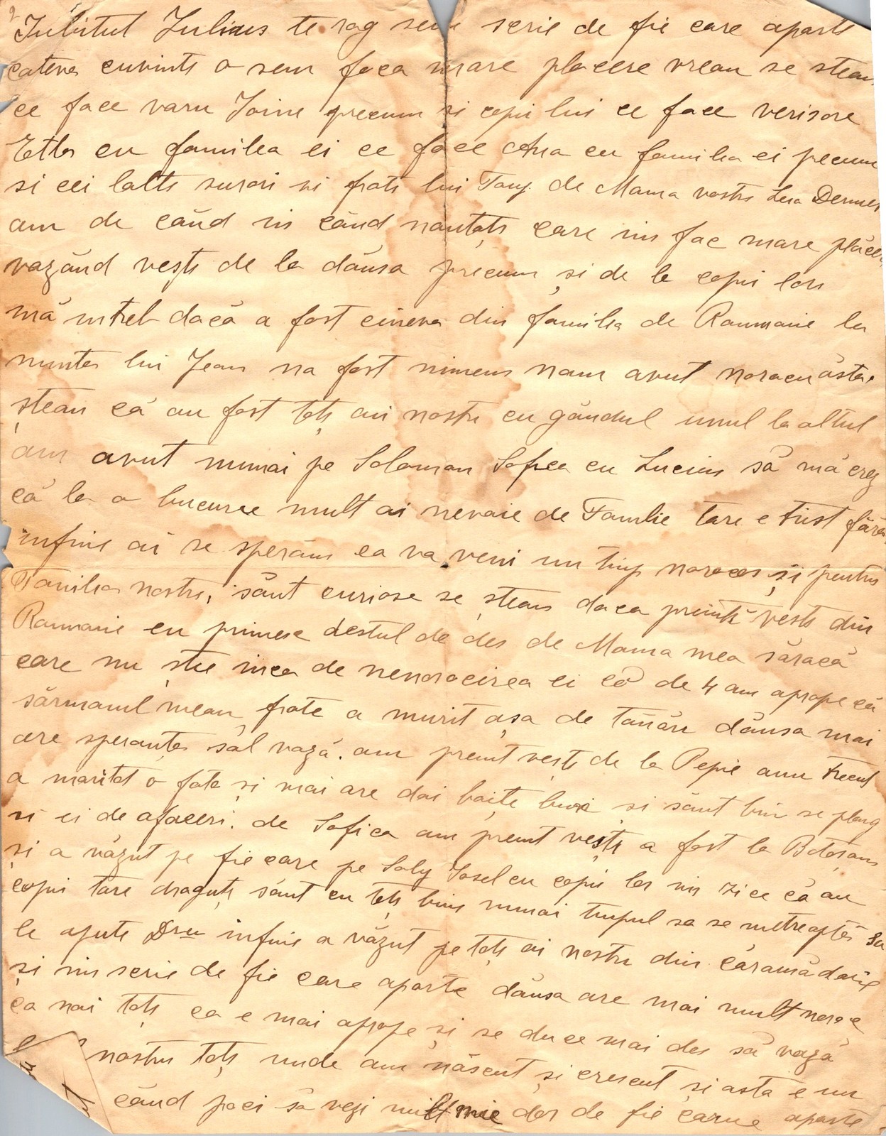 1933 Paris Adolphe Tailor Furrier Handwritten Romanian Letter Botoșani Diaspora