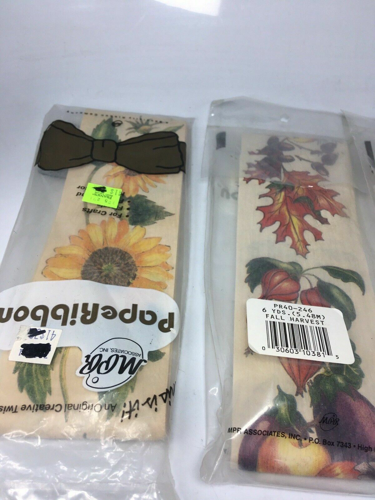 4 New Vintage 1980s MPR Paper Ribbon Wreath Packs Fall Harvest Crafts Decor