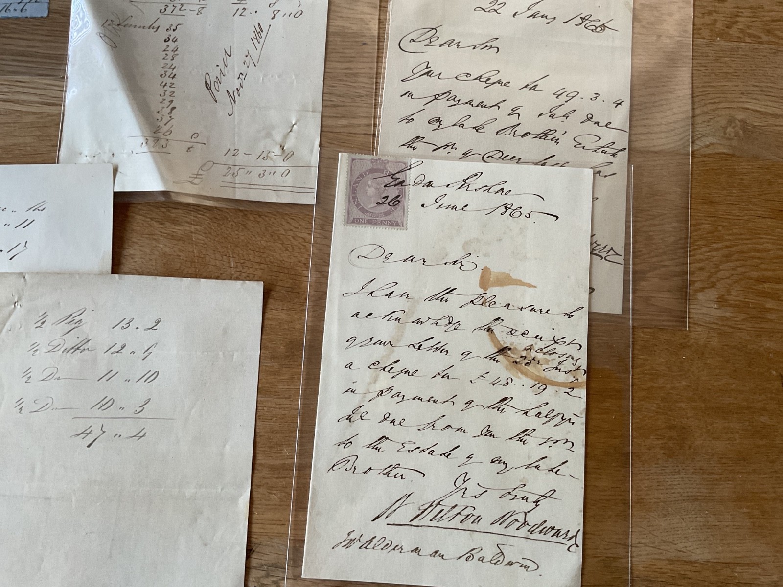 Baldwin British Industry 19th century 50+ receipt items
