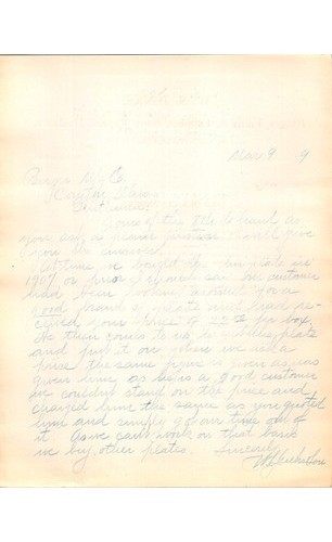 1909 Herbaton Letter Berger Mfg Clayton IL Metal Plates Jenks Hardware
