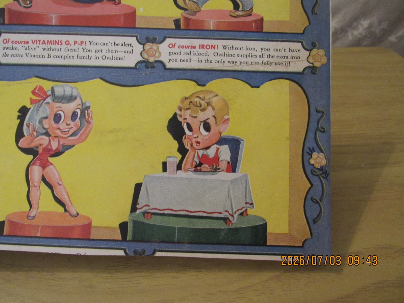 VTG Lithograph Children’s Vitamins Advertisement