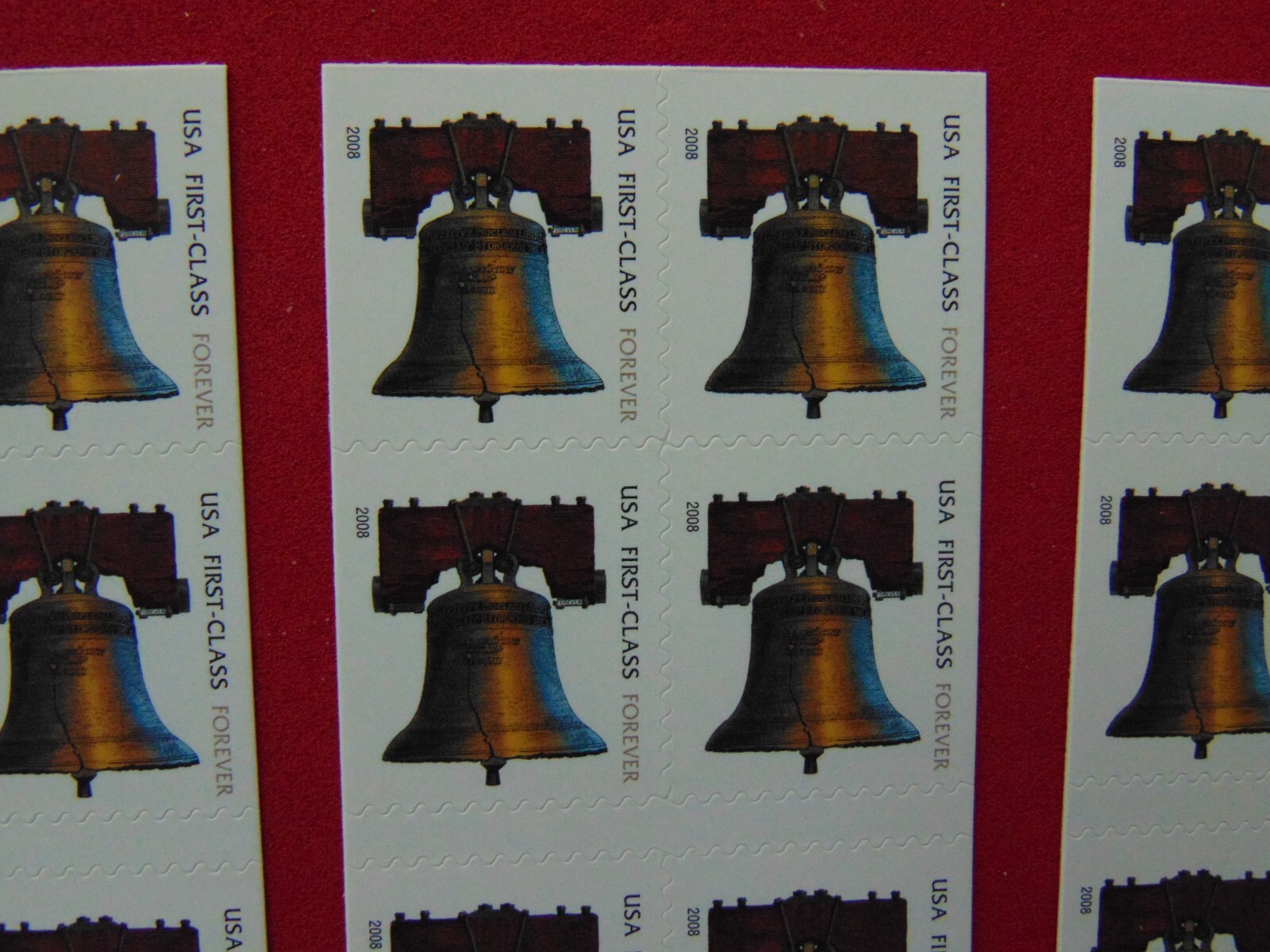 USPS Liberty Bell Forever Stamps 5 Full MNH Mint Unused Sheets, Total 100 Stamps
