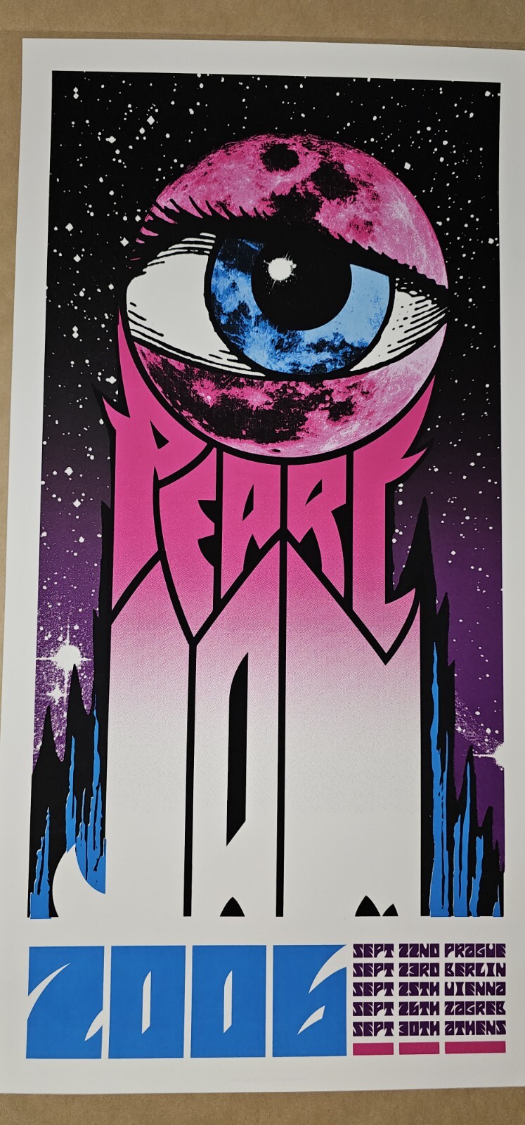 Pearl Jam Official 2006 Europe Tour Brad Klausen Poster Screen Print Vedder