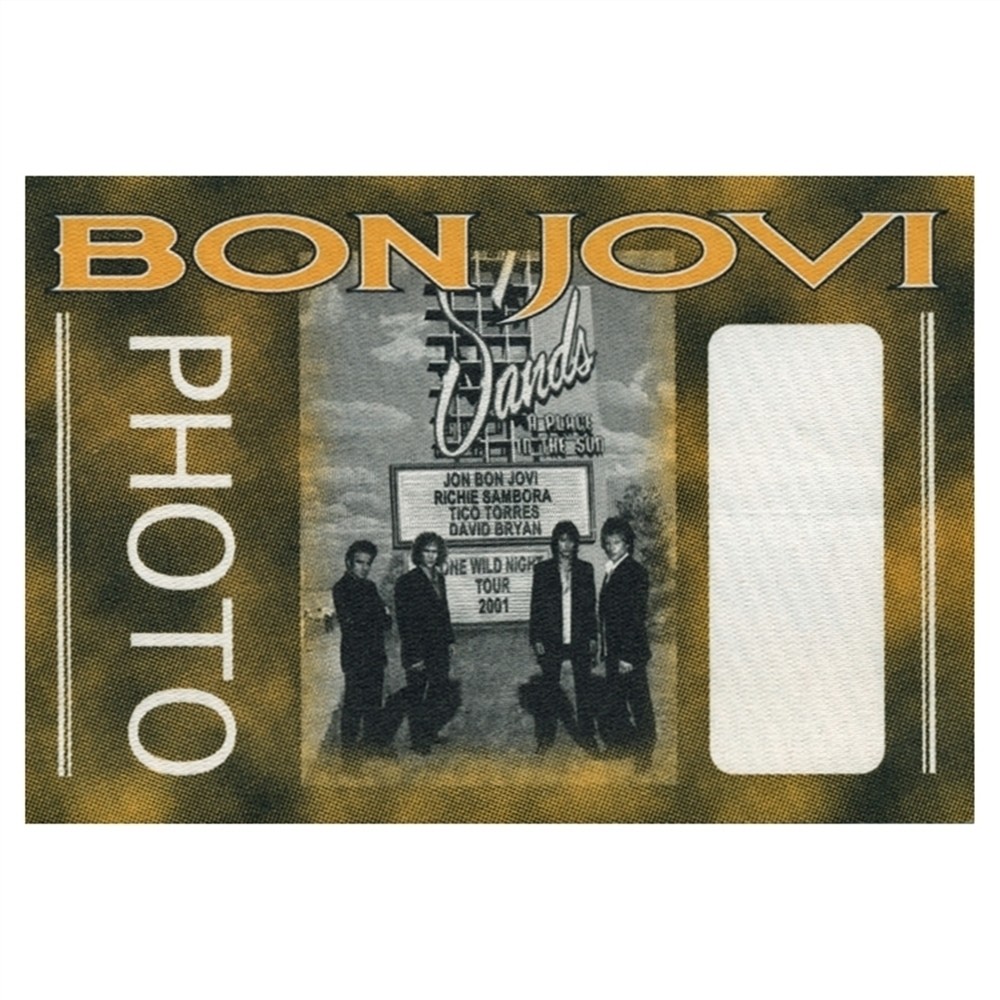 Bon Jovi 2001 One Wild Night concert tour Backstage Pass