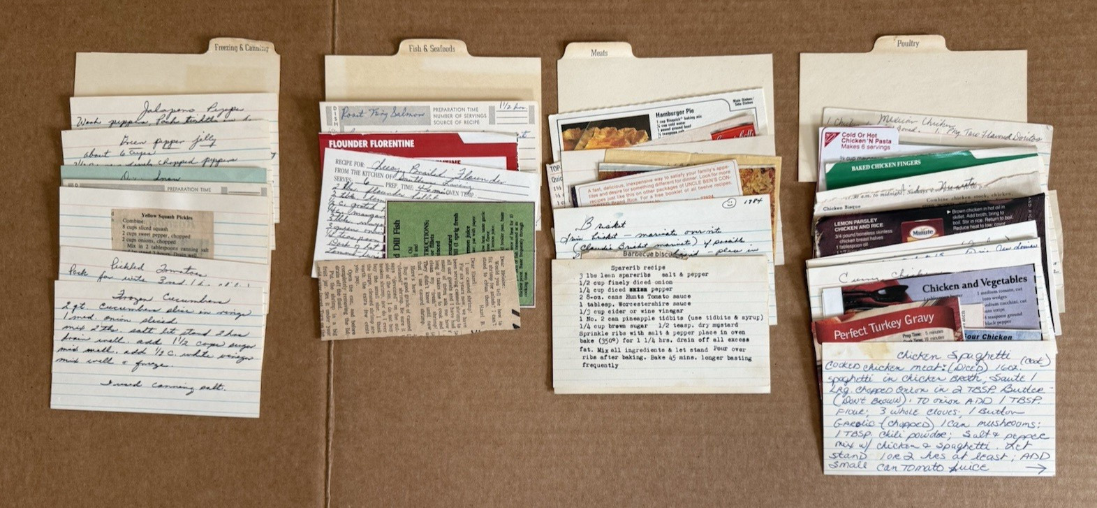 Vintage Recipe Cards And Clippings 1980s And More Recent