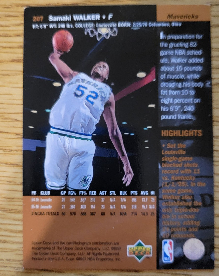 Samaki Walker Basketball Card #207