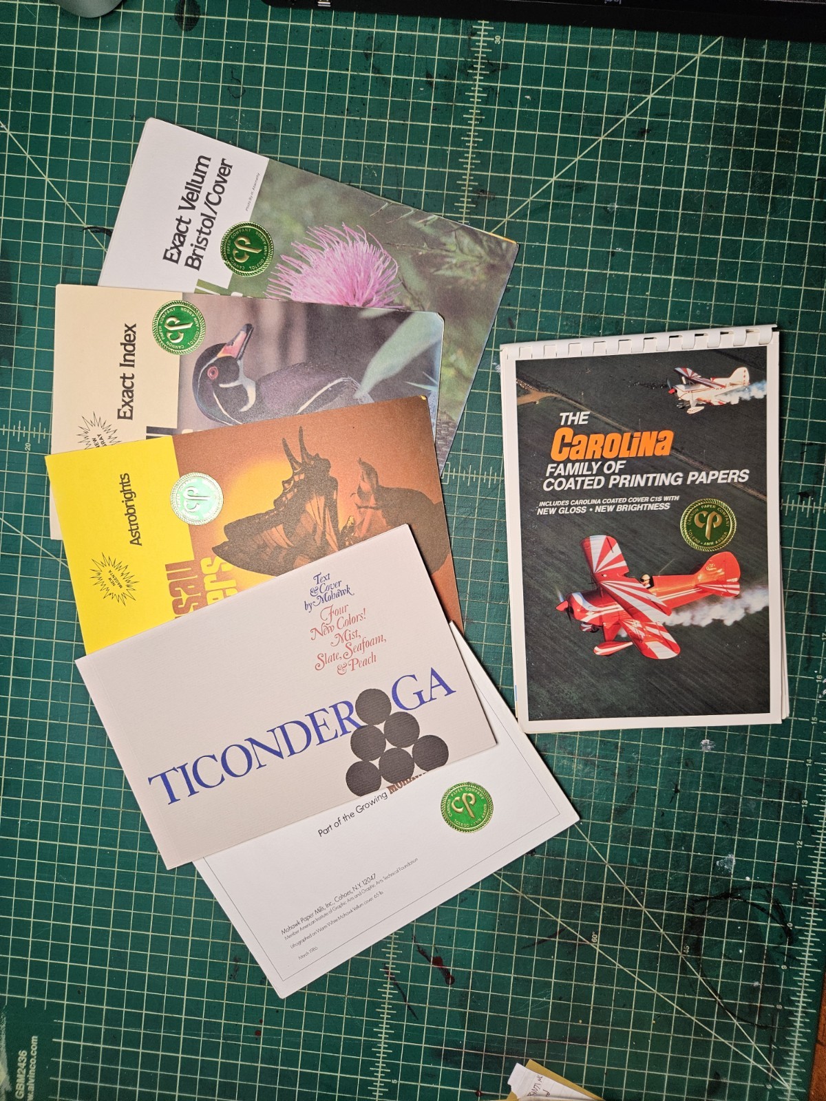 Paper Swatches 80s 1980s Sample Books Printing Swatch Lot For Letterpress Offset