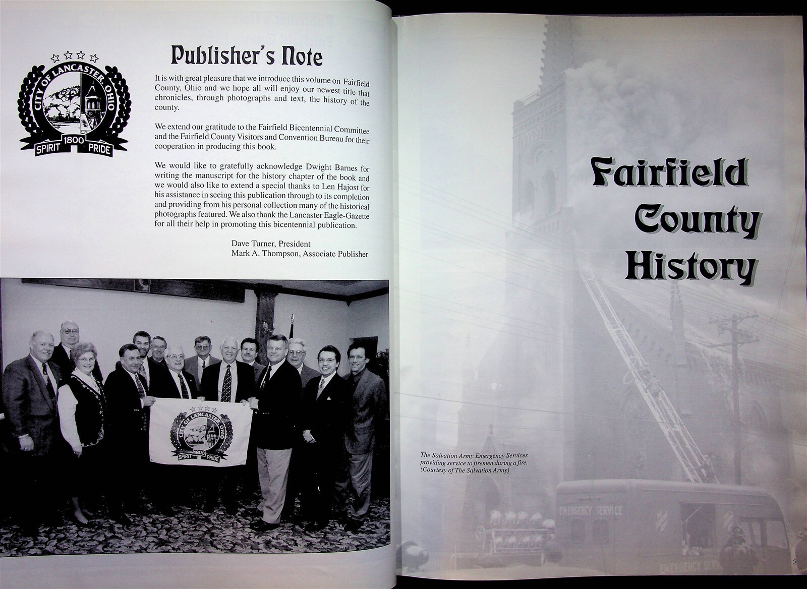 Fairfield County Ohio Celebrating 200 Years HC Book Commemorative Edition
