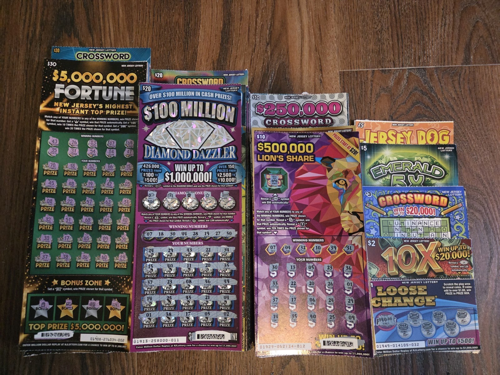 $5000+ in New Jersey 2026 non-winning scratch-off tickets ***SEE DISCRIPTION***