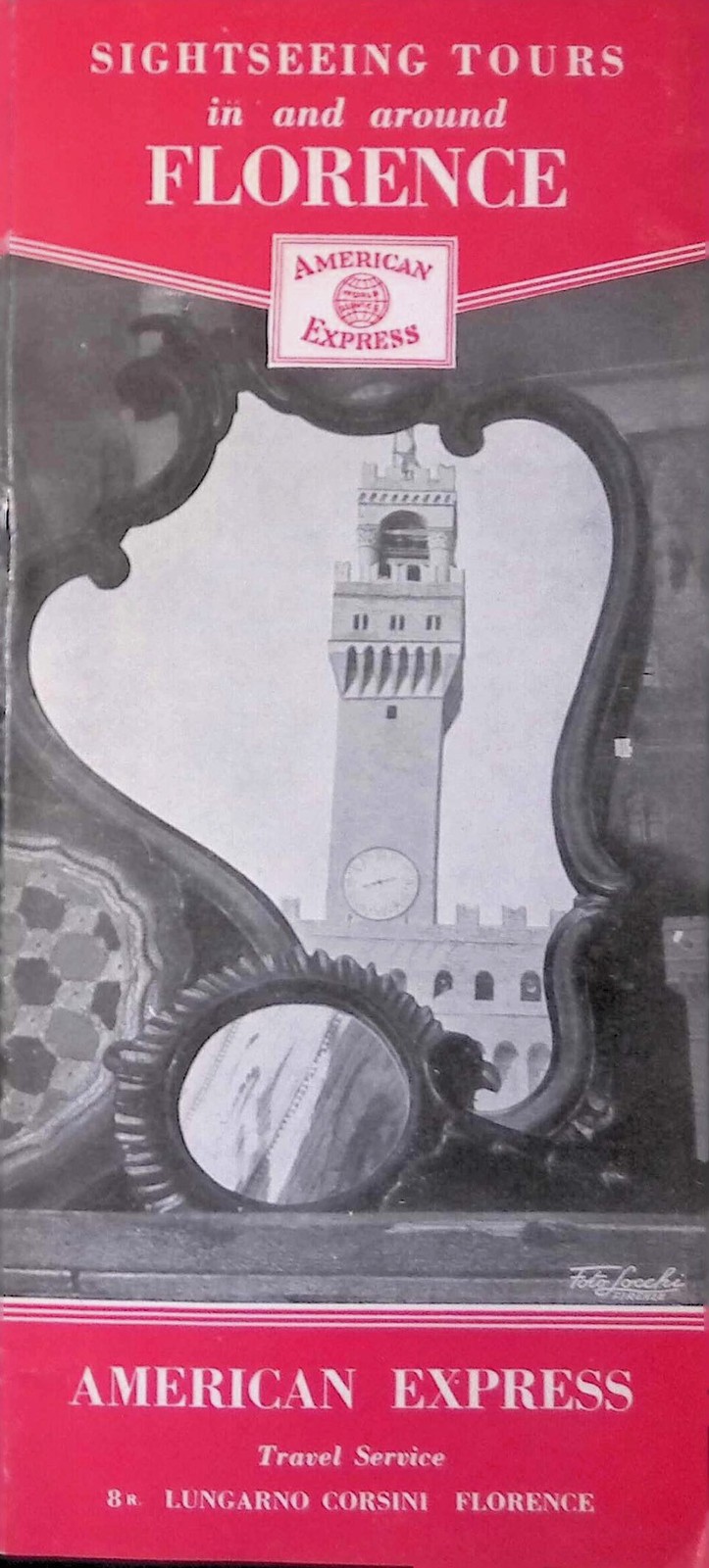 American Express Florence Sightseeing Tours Brochure w/ Map 1950s Italy Duomo
