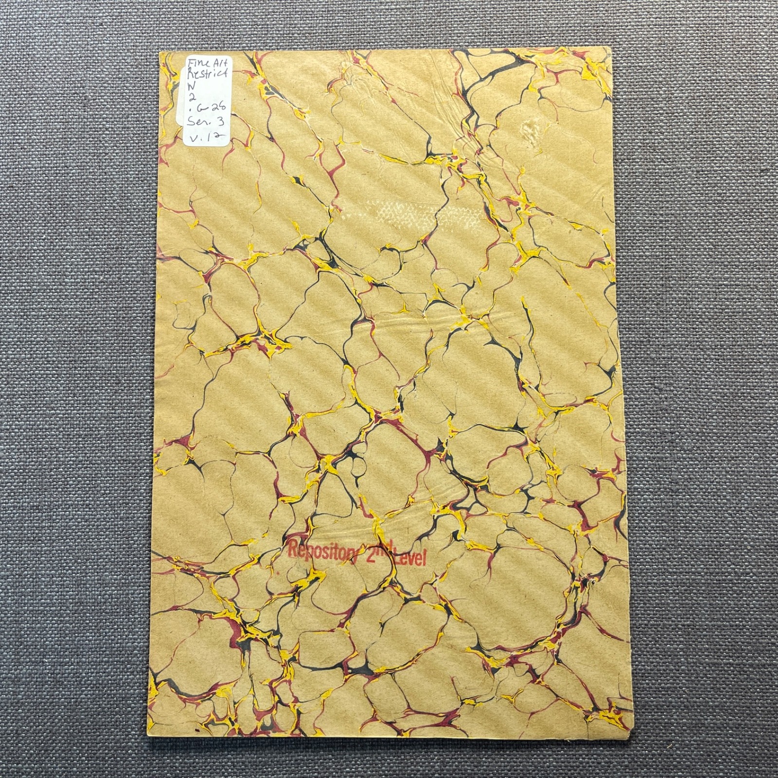 Antique Marbled End Papers Bookbinding Brown Red Yellow Blue Black Lot of 10