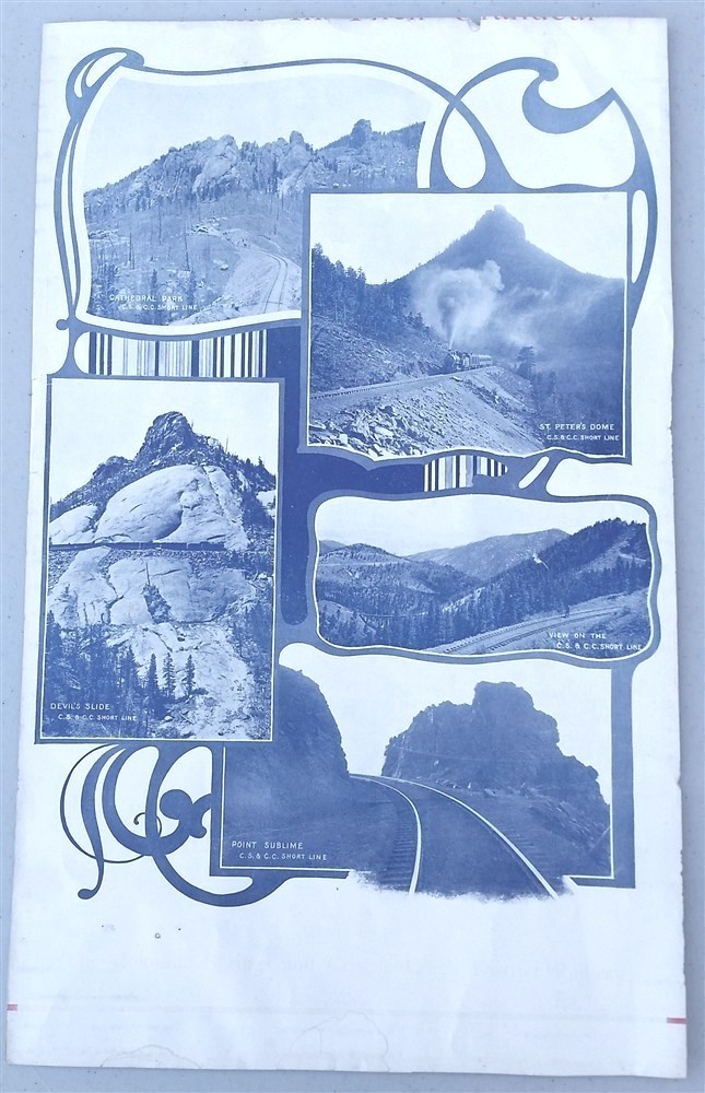 CS&CC SHORT LINE RY COLORADO SPRINGS CRIPPLE CREEK DISTRICT 7 FALLS CO LG PRINT