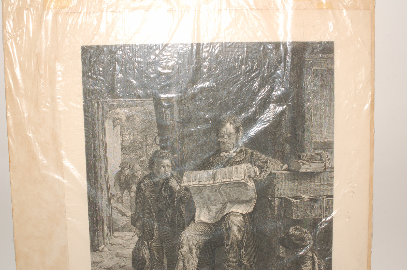“Kept In” Engraving 1880’s Hess Publishing New York – Excellent Condition