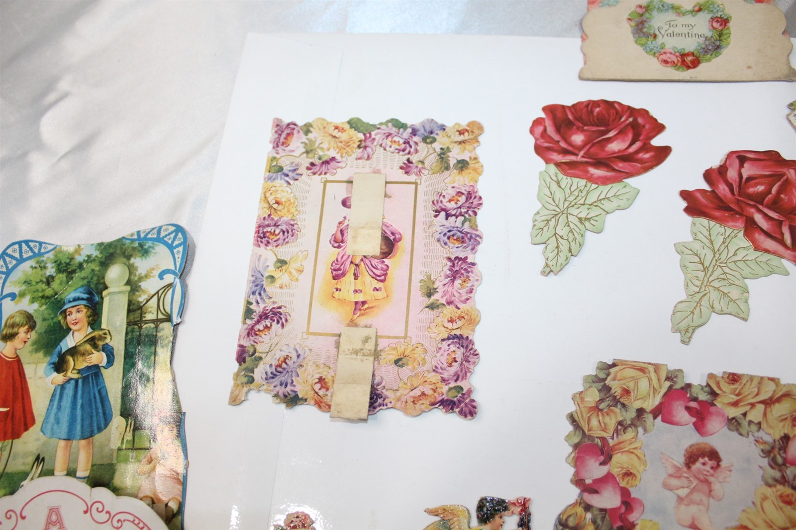 Collect Vintage Lot of Parts and Pieces of Old Greeting Cards to Repurpose