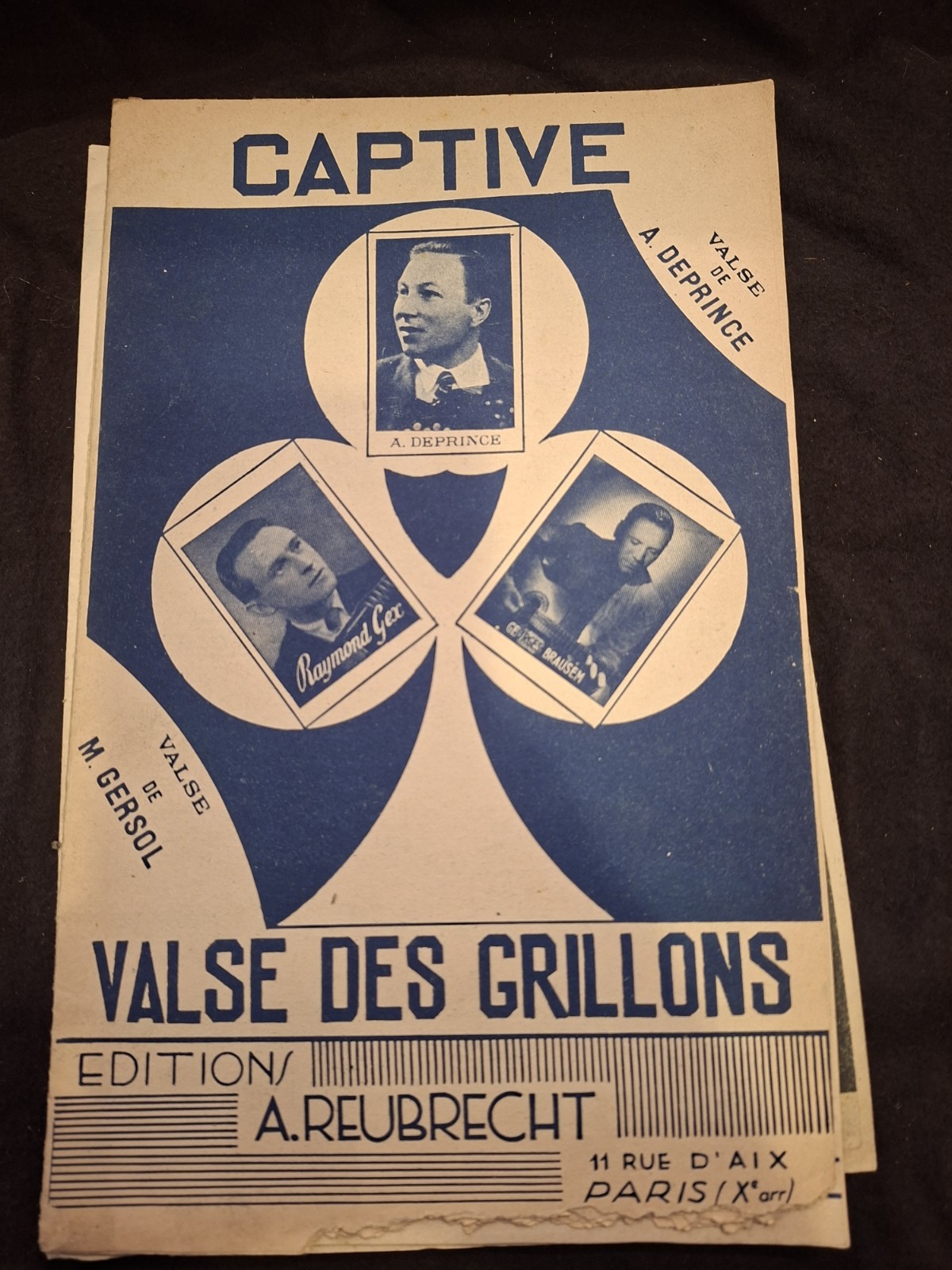 Captive Partition Valse Des Grillons Deprince Gex Brausen Sheet Music